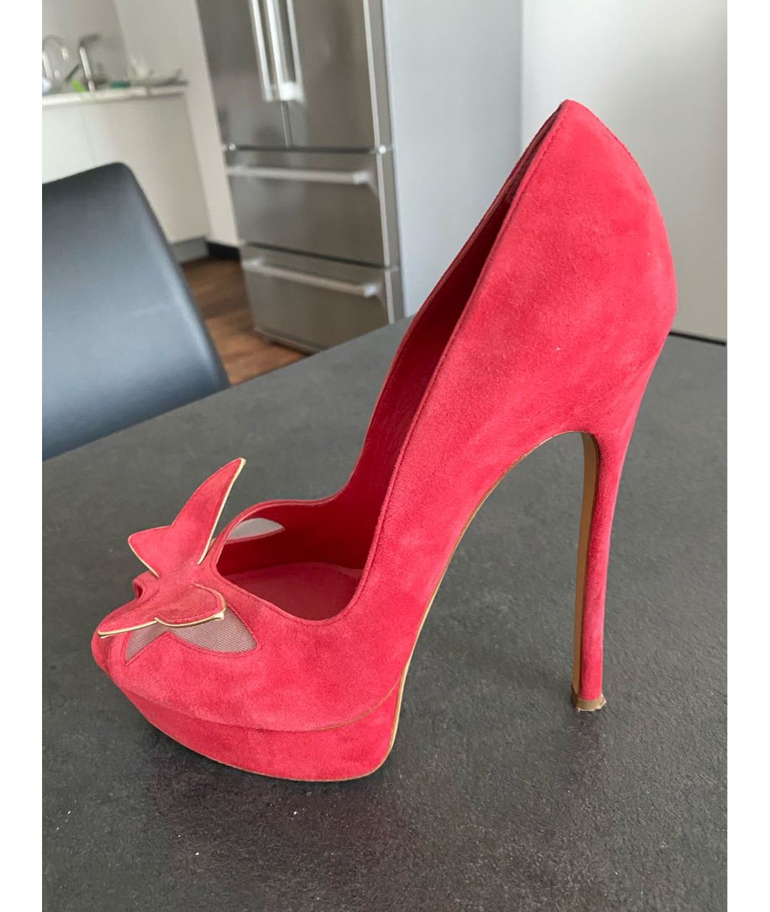 CASADEI Красные замшевые туфли, фото 6