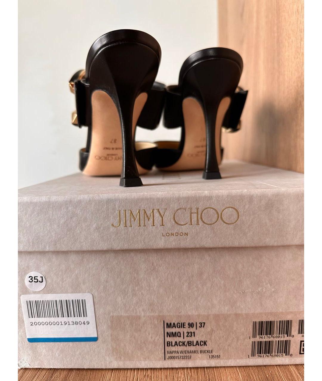 JIMMY CHOO Черные кожаные туфли, фото 4
