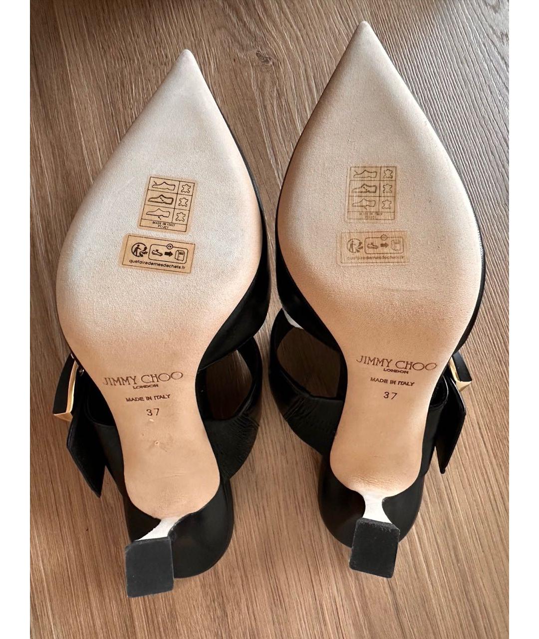 JIMMY CHOO Черные кожаные туфли, фото 5