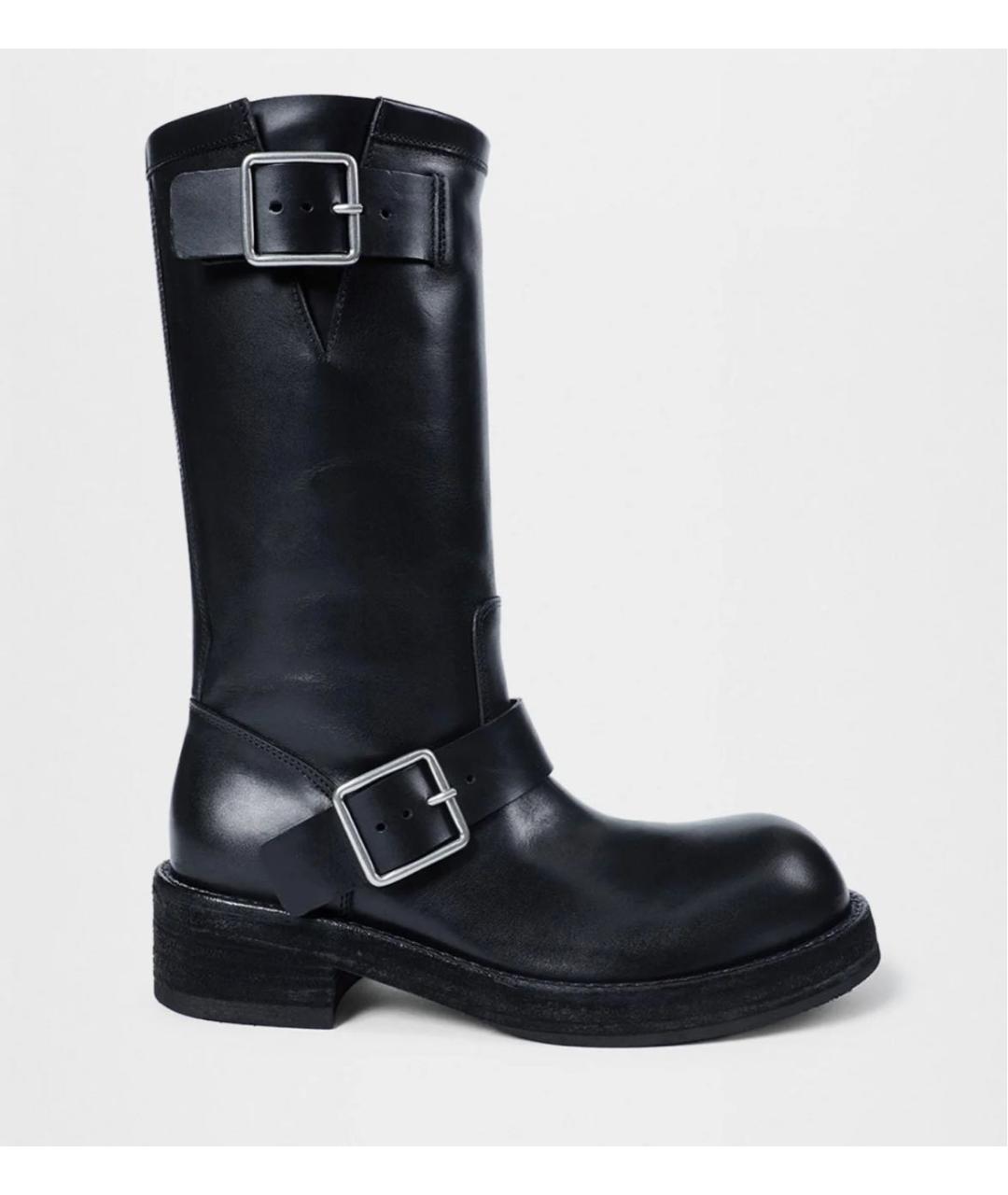 ANN DEMEULEMEESTER Черные кожаные ботинки, фото 4