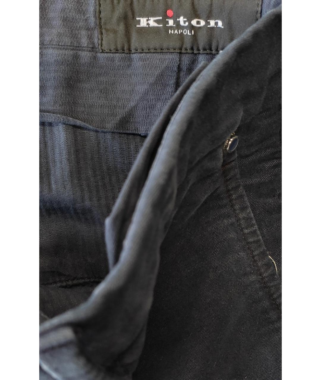KITON Синие повседневные брюки, фото 4