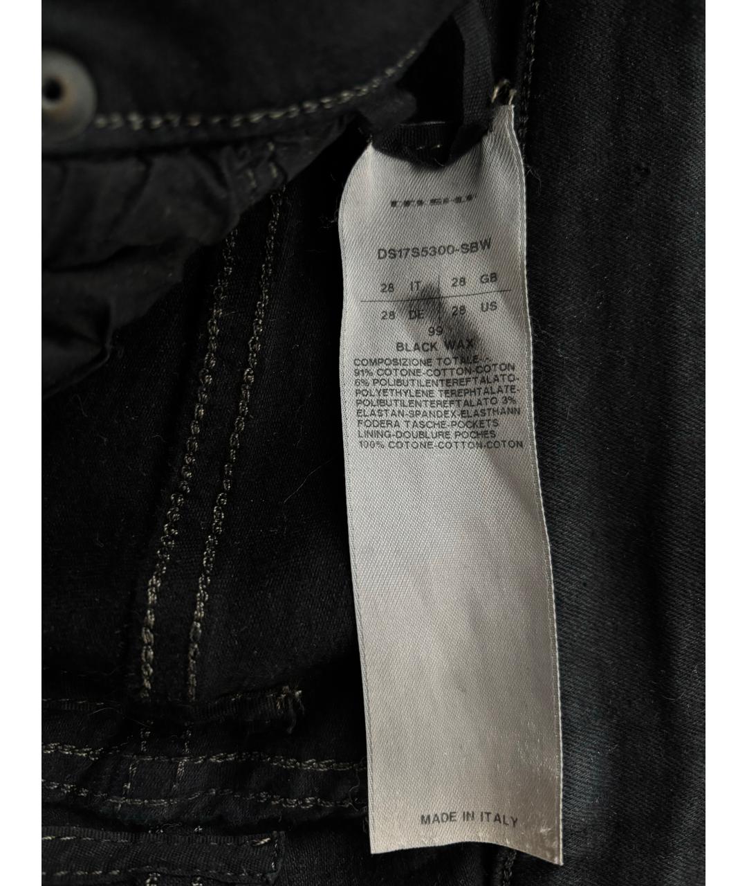 RICK OWENS DRKSHDW Черные хлопко-эластановые джинсы слим, фото 5