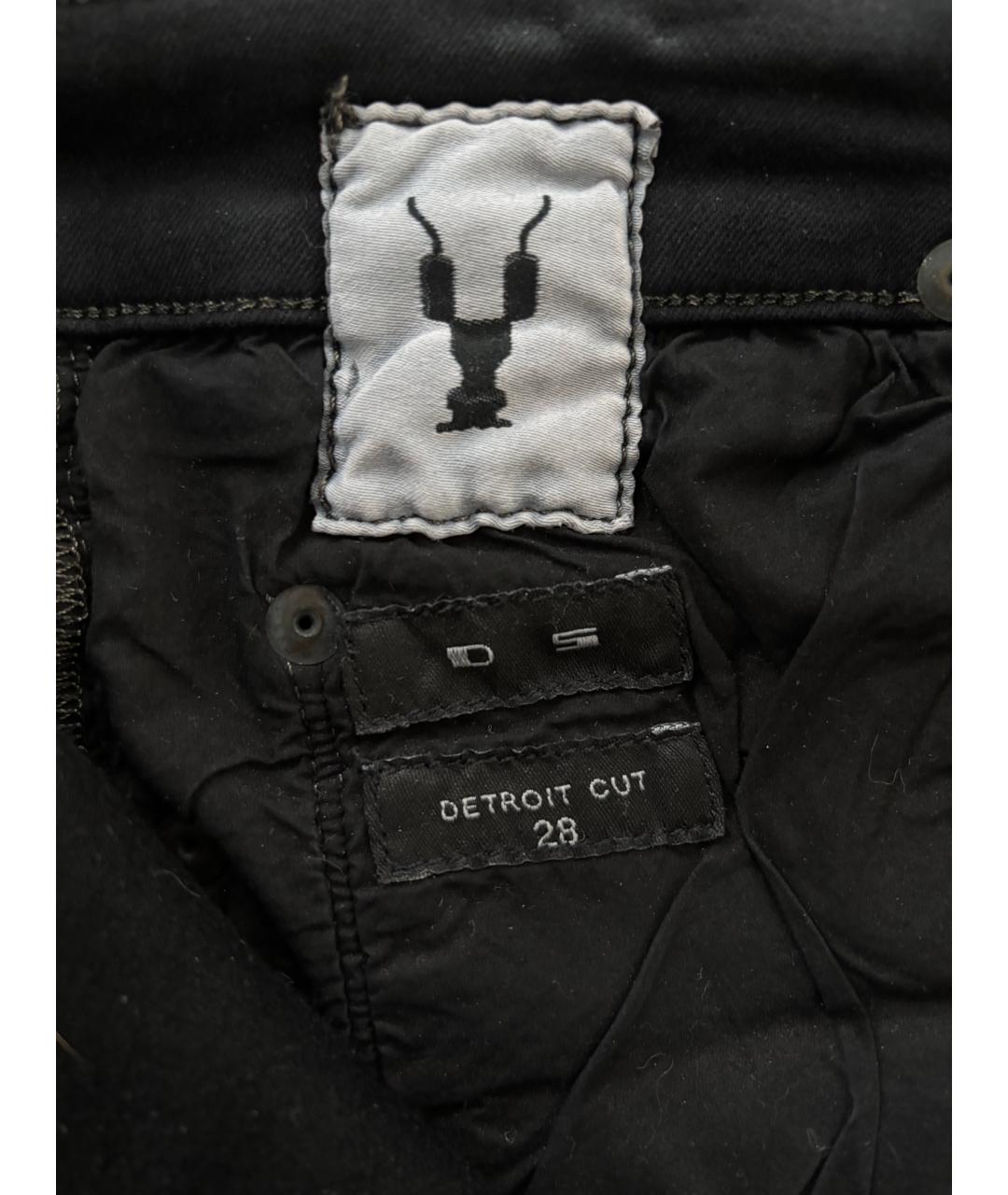 RICK OWENS DRKSHDW Черные хлопко-эластановые джинсы слим, фото 4