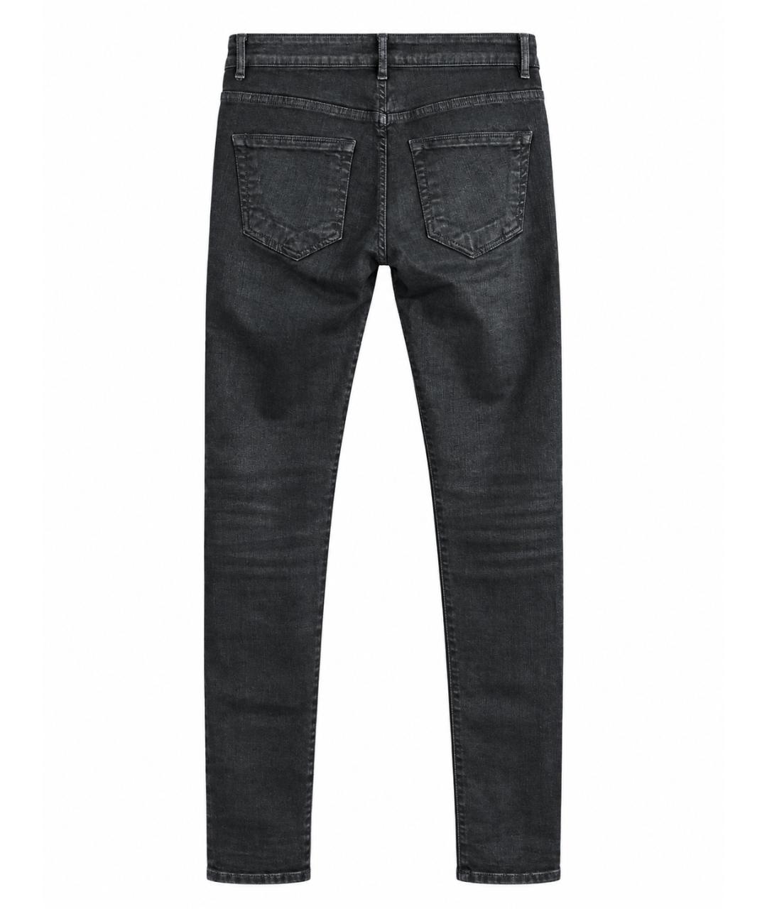 RICK OWENS DRKSHDW Черные хлопко-эластановые джинсы слим, фото 2