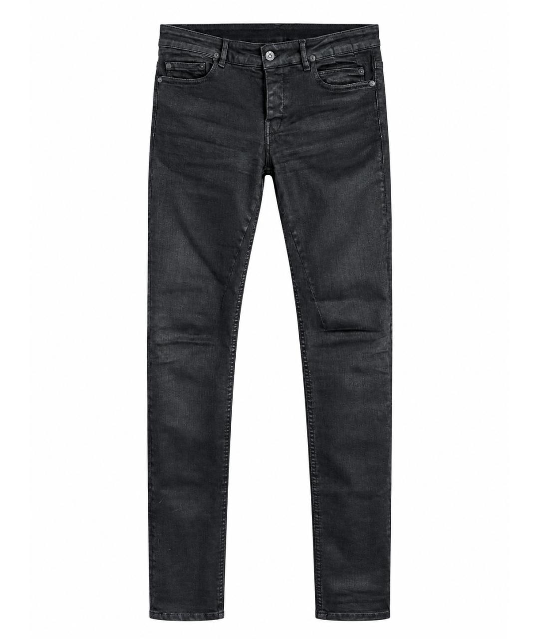 RICK OWENS DRKSHDW Черные хлопко-эластановые джинсы слим, фото 1