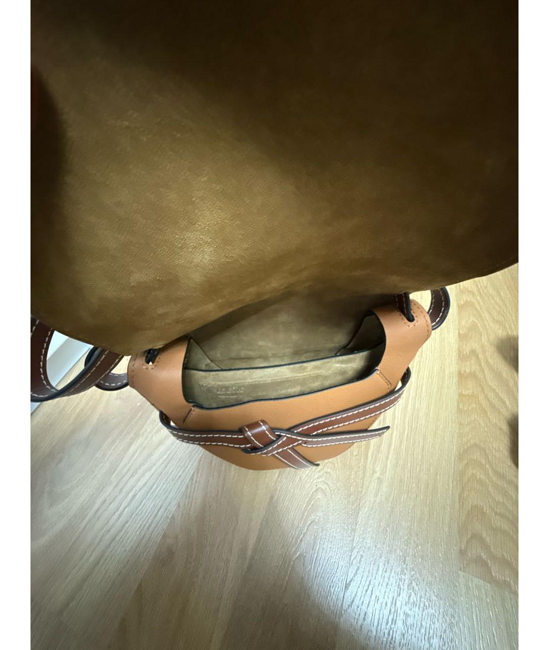 LOEWE Оранжевая кожаная сумка через плечо, фото 4