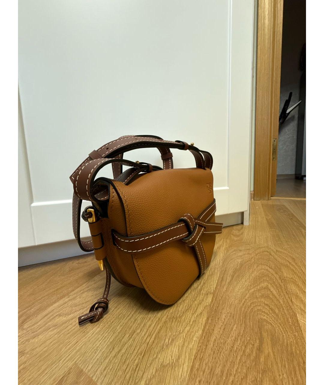 LOEWE Оранжевая кожаная сумка через плечо, фото 2