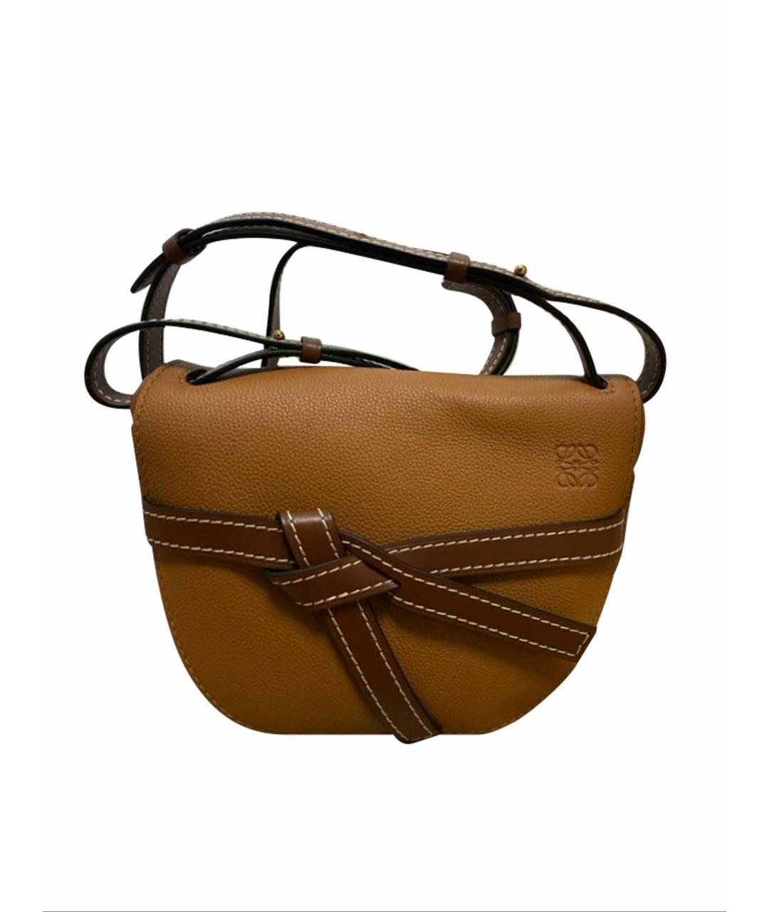 LOEWE Оранжевая кожаная сумка через плечо, фото 1