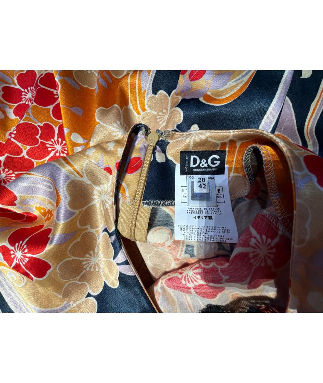 DOLCE&GABBANA Мульти вискозное коктейльное платье, фото 3