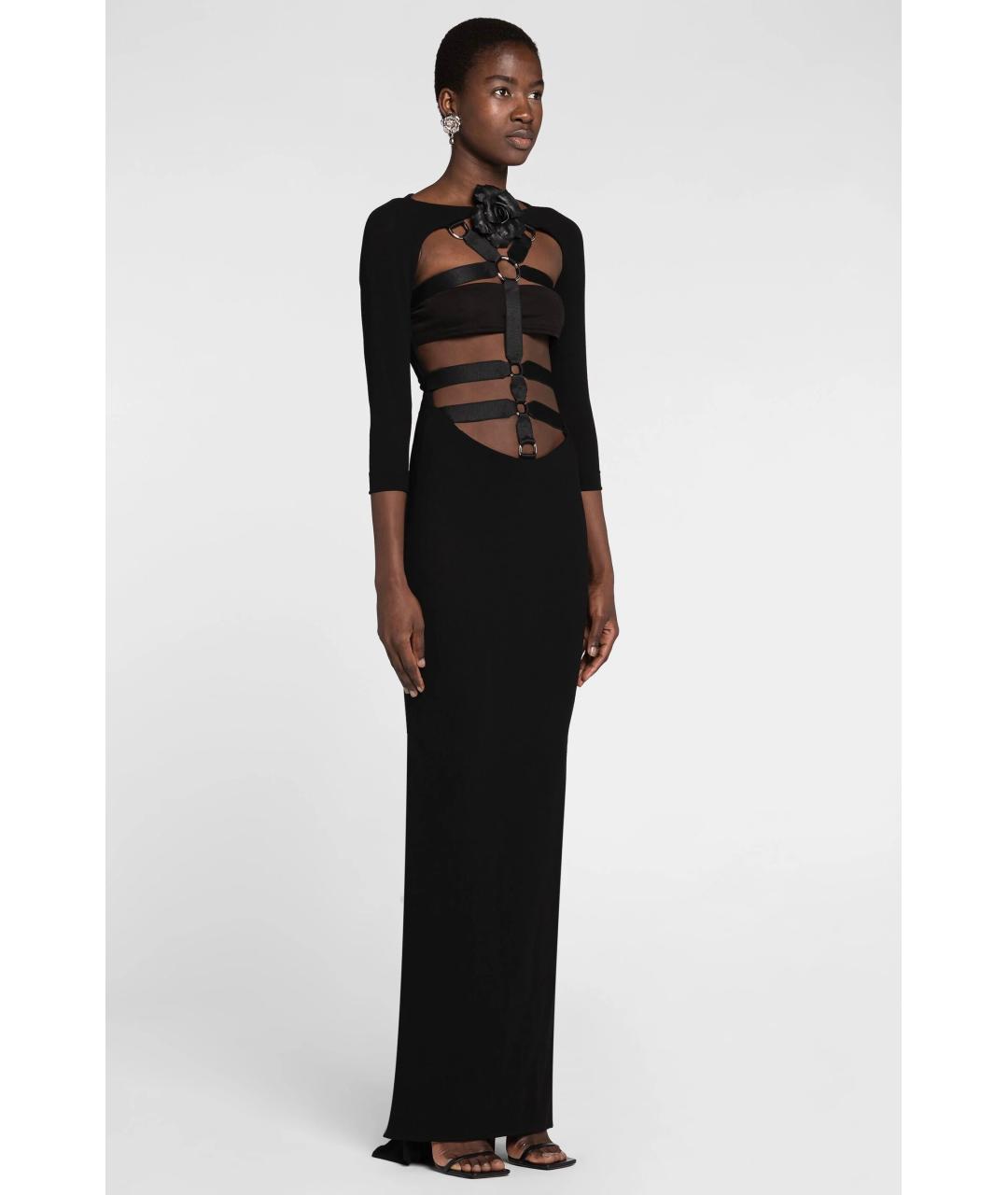 ROBERTO CAVALLI Черное шерстяное коктейльное платье, фото 3