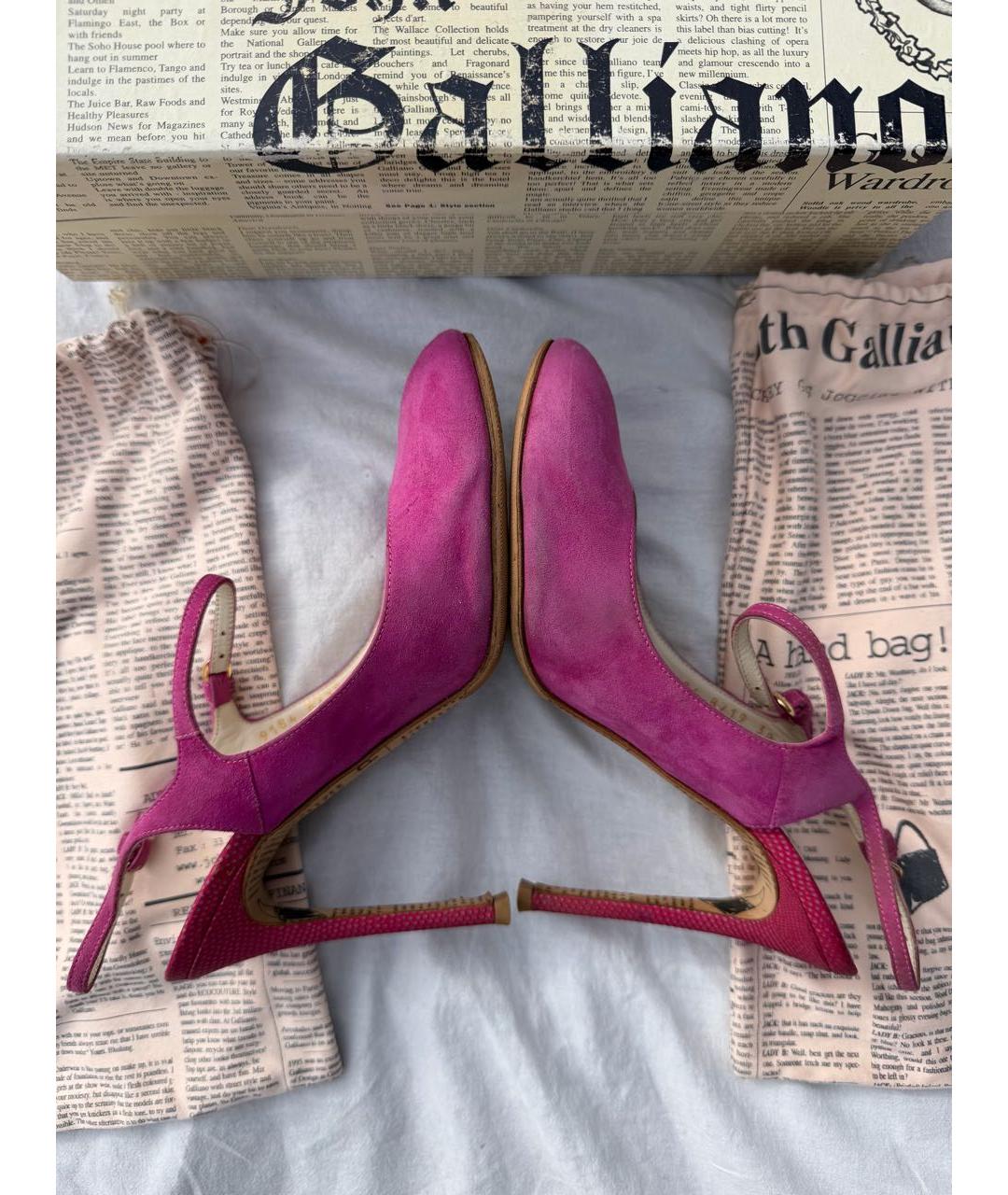 JOHN GALLIANO Розовые туфли, фото 5