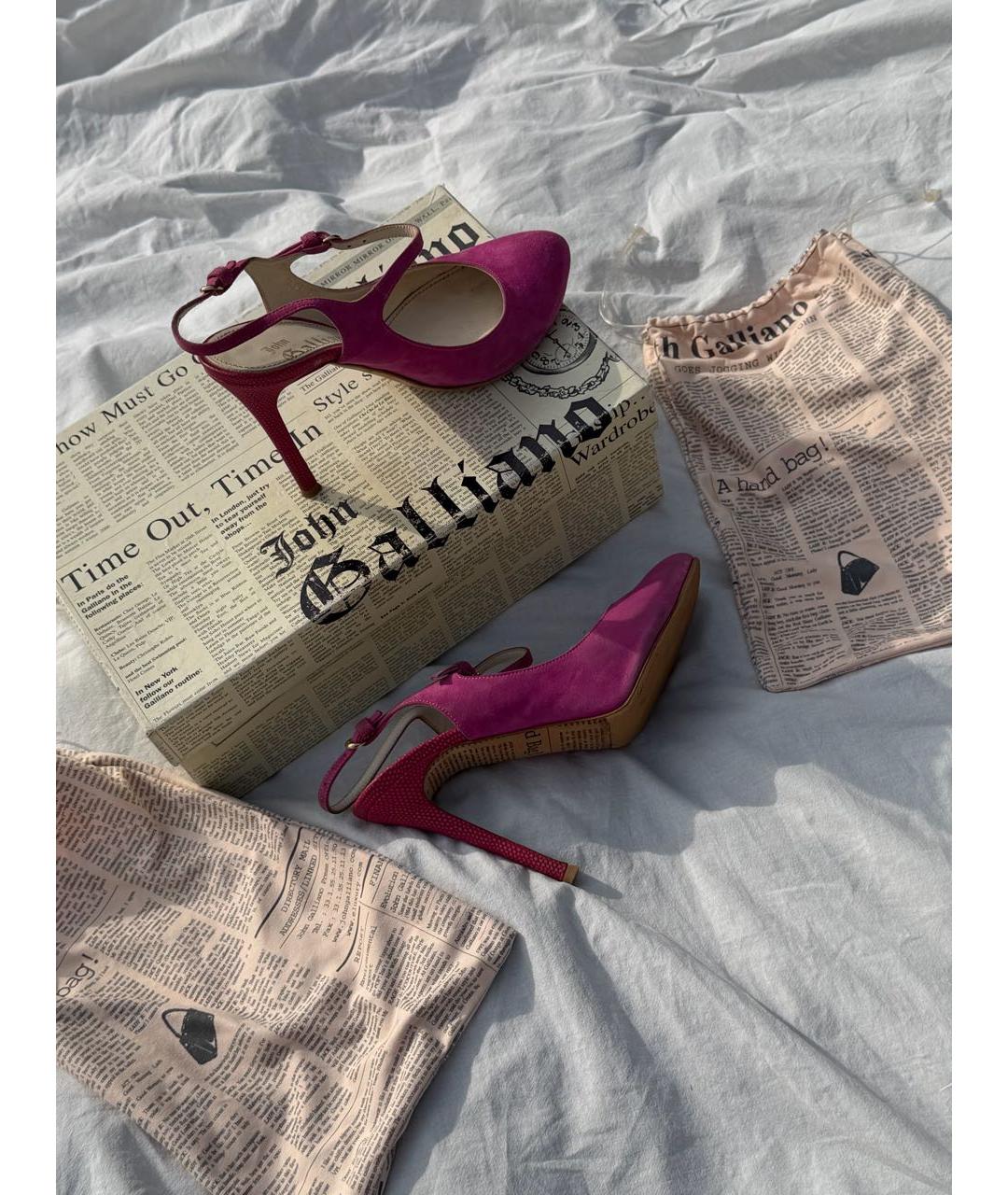 JOHN GALLIANO Розовые туфли, фото 7