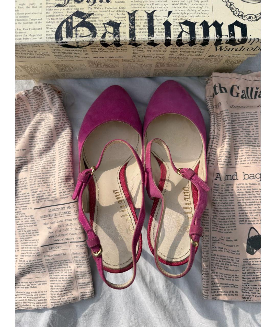 JOHN GALLIANO Розовые туфли, фото 2