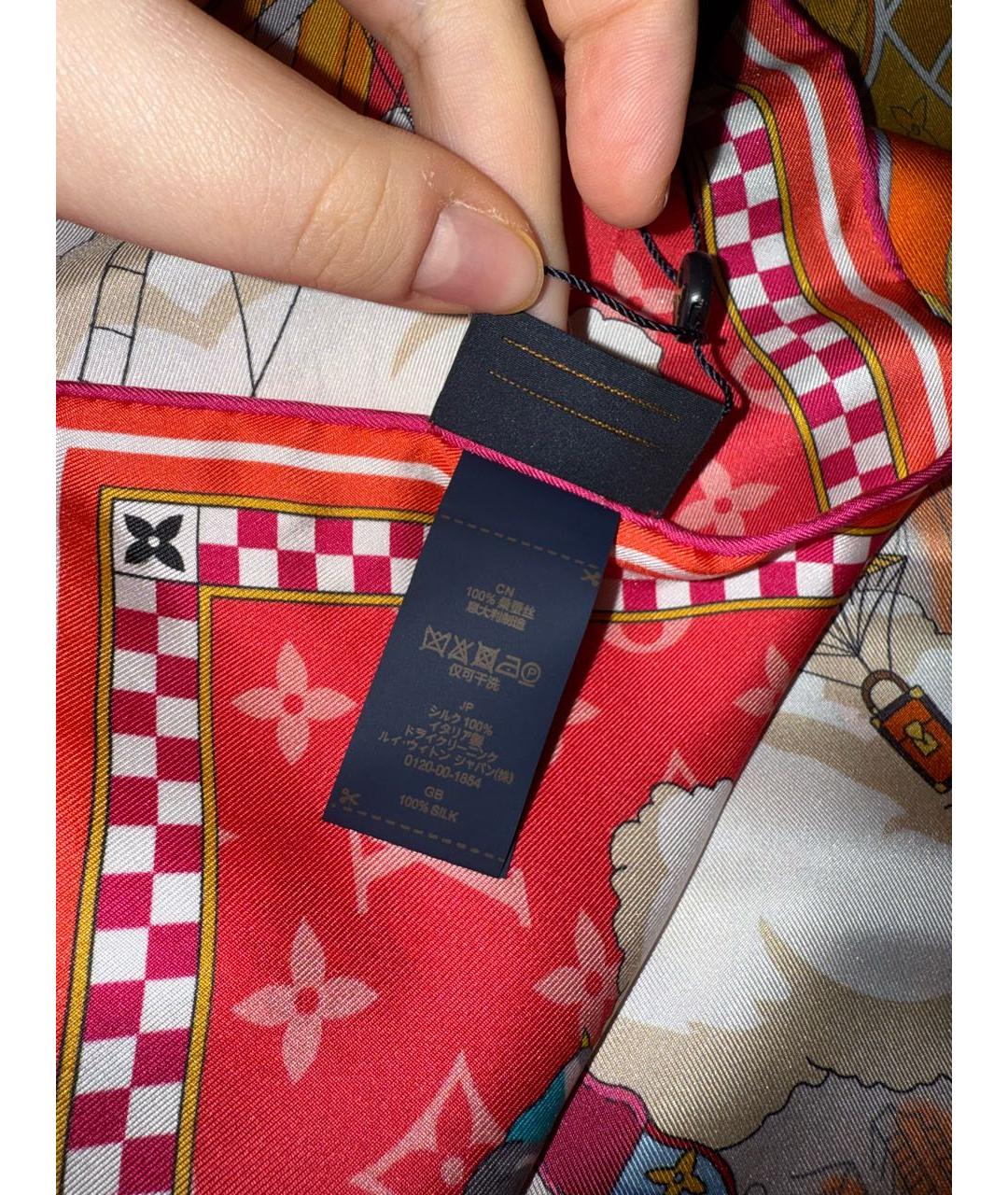 LOUIS VUITTON Мульти шелковый платок, фото 5