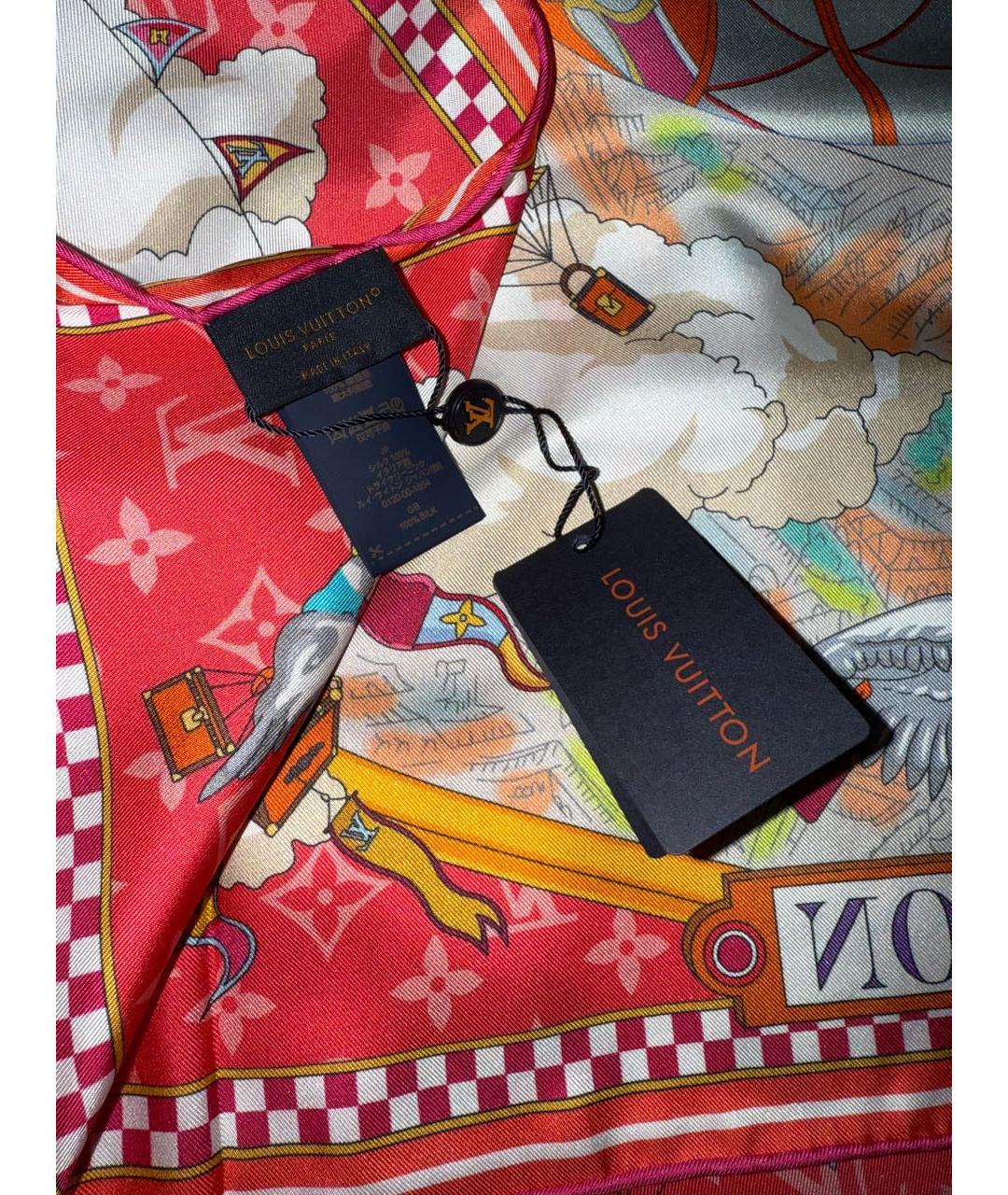 LOUIS VUITTON Мульти шелковый платок, фото 4