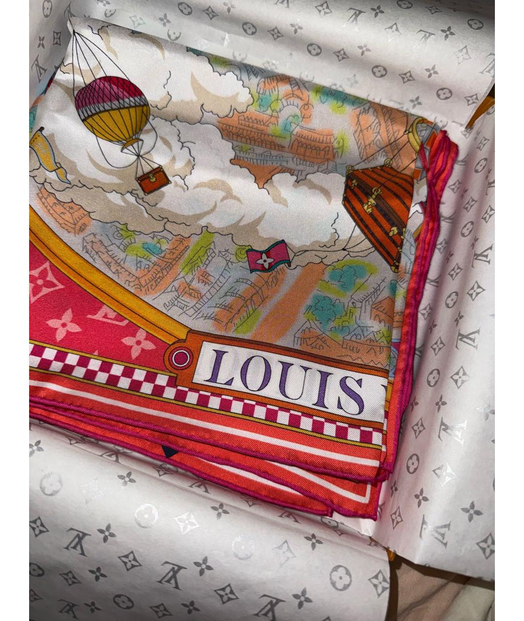 LOUIS VUITTON Мульти шелковый платок, фото 2