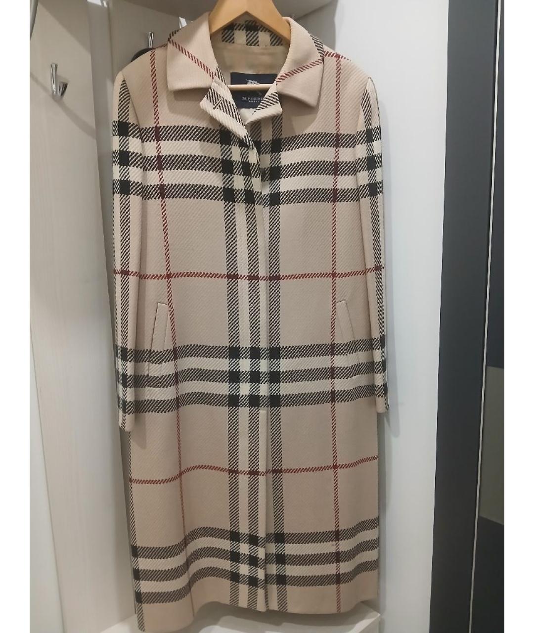 BURBERRY Бежевое шерстяное пальто, фото 6