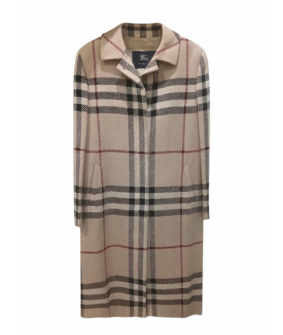 BURBERRY Бежевое шерстяное пальто, фото 1