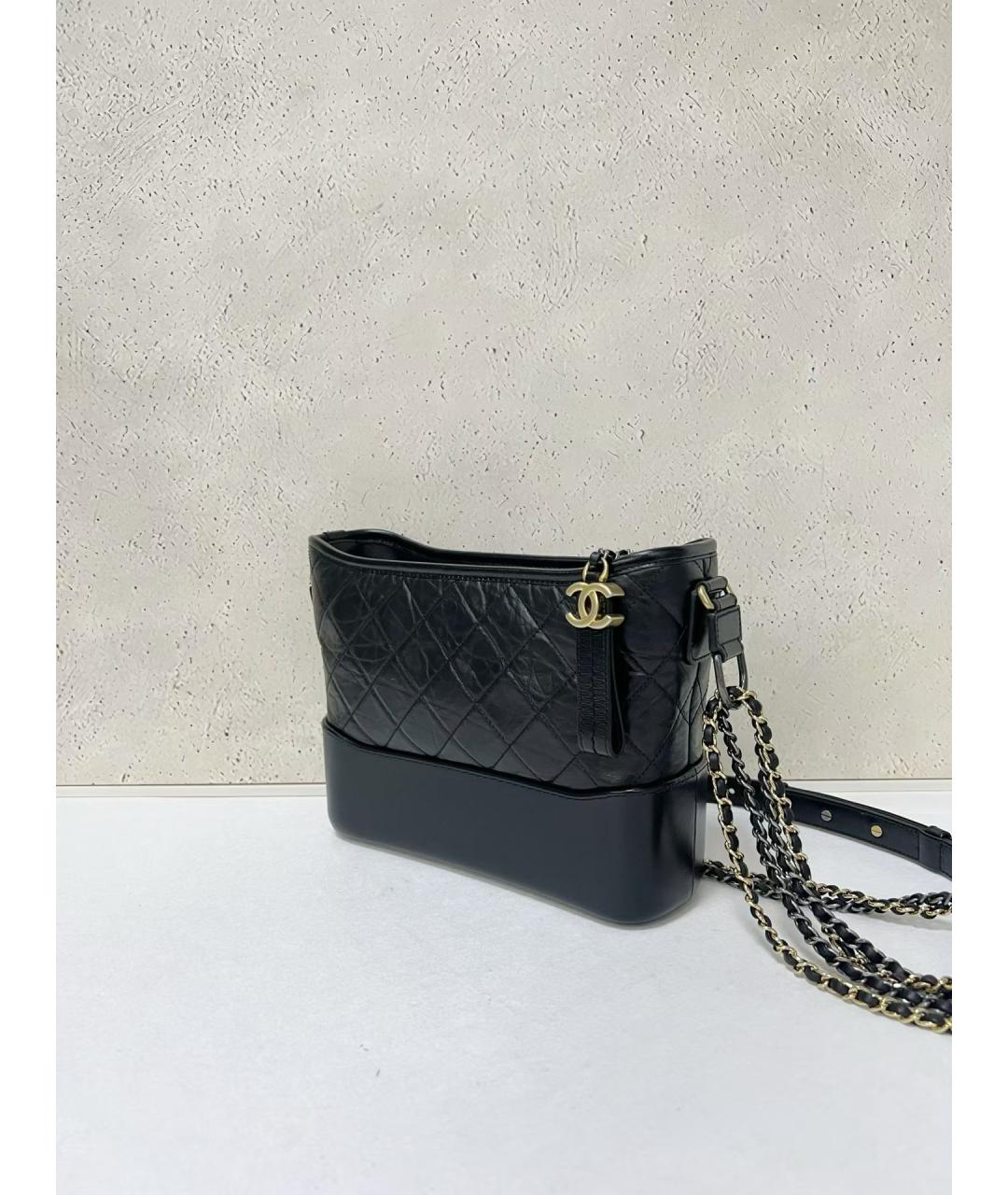 CHANEL Черная кожаная сумка через плечо, фото 4