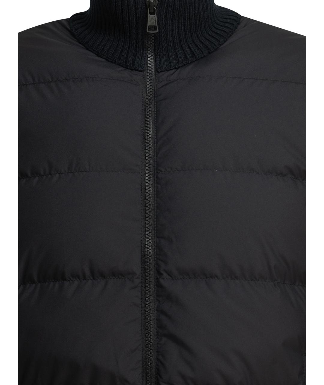 MONCLER Темно-синий шерстяной кардиган, фото 4