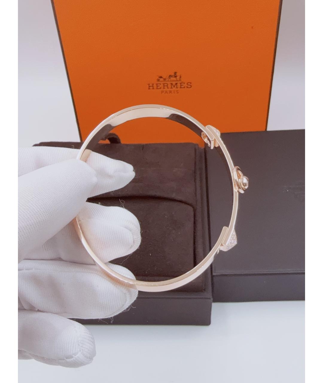 HERMES Золотой браслет из розового золота, фото 6