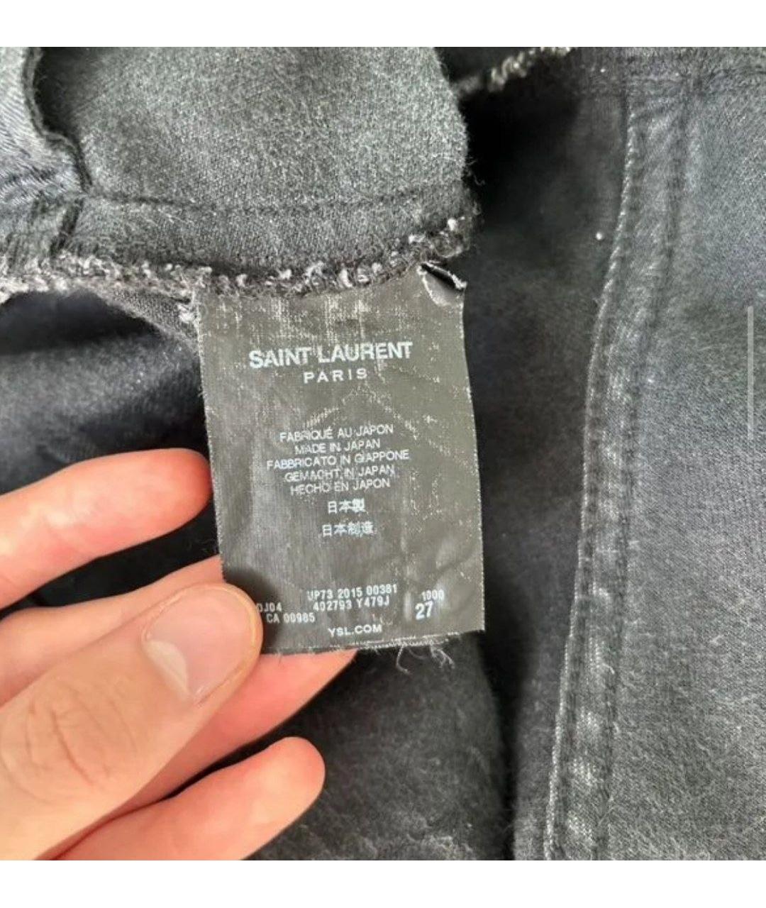 SAINT LAURENT Хлопковые джинсы слим, фото 3