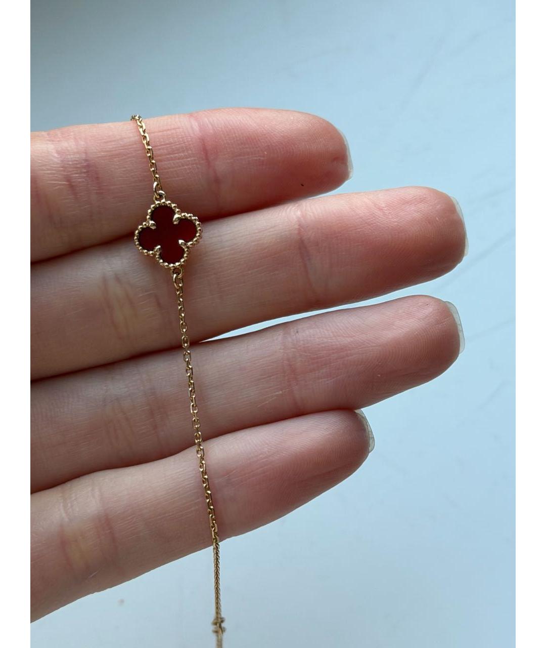 VAN CLEEF & ARPELS Бордовый браслет из розового золота, фото 3