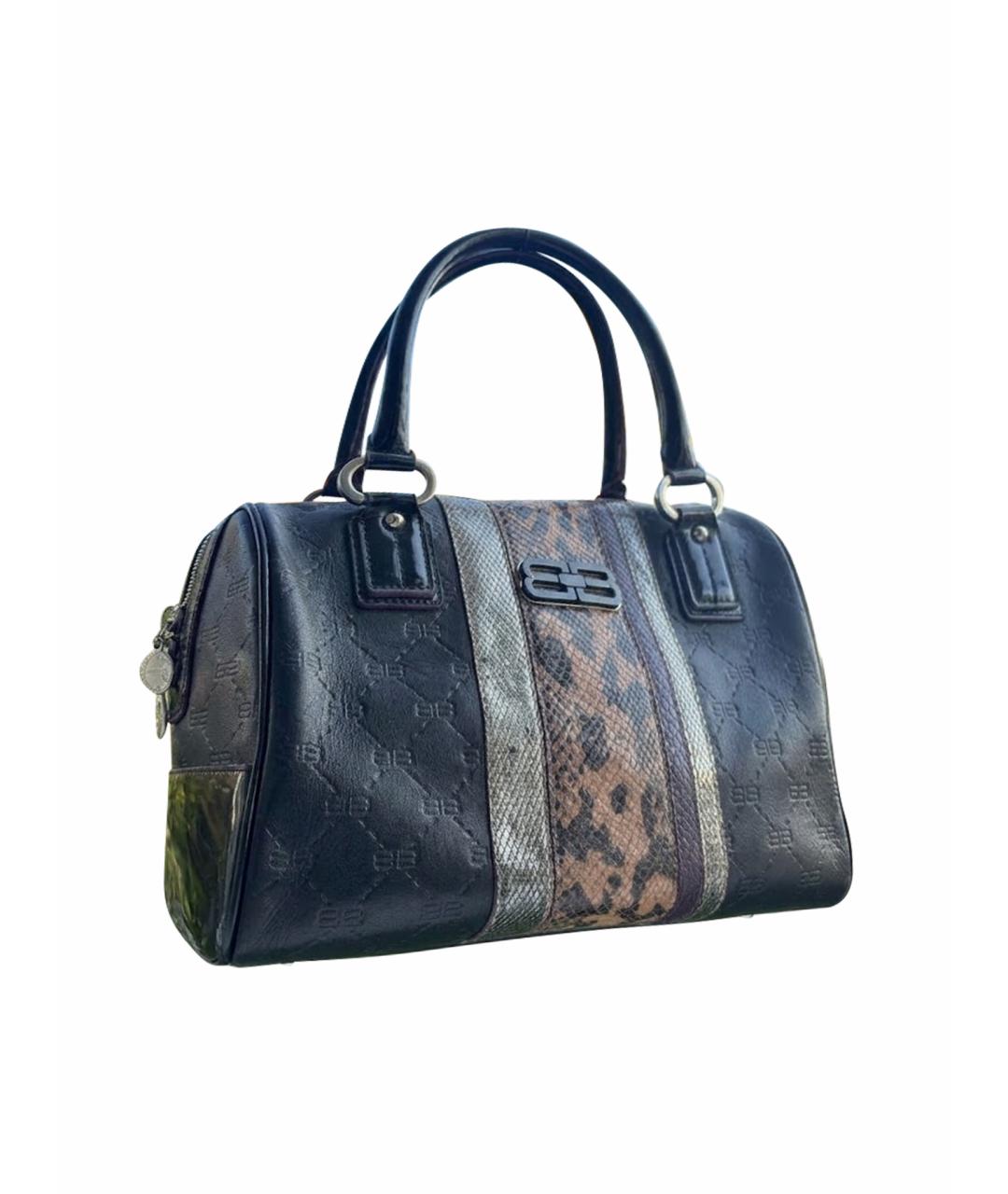 BALENCIAGA Черная кожаная сумка с короткими ручками, фото 1