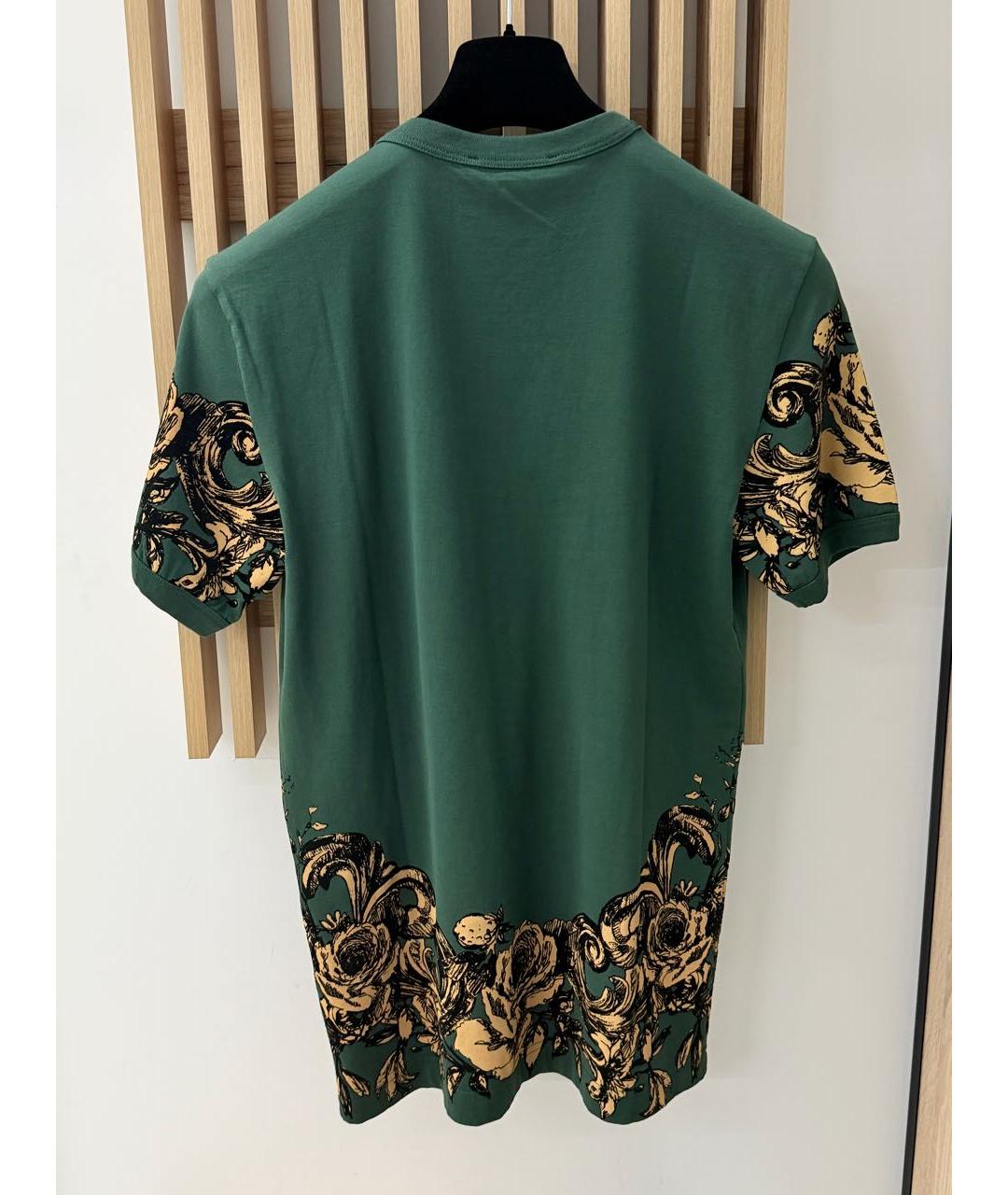 DOLCE&GABBANA Зеленая хлопковая футболка, фото 3