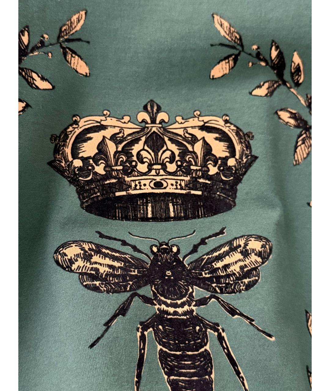 DOLCE&GABBANA Зеленая хлопковая футболка, фото 2