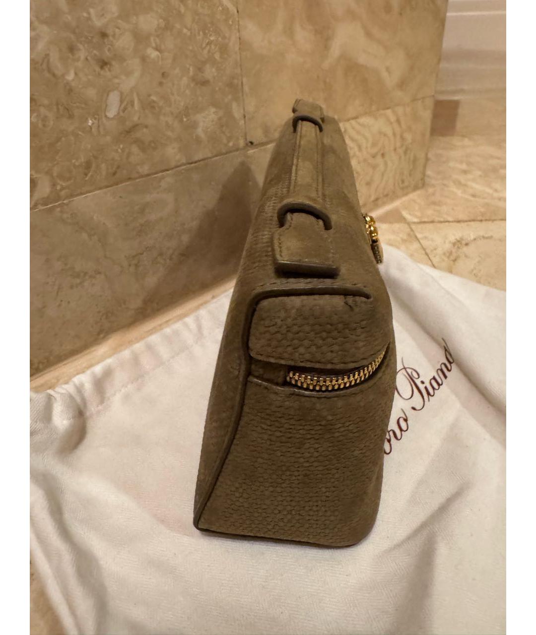 LORO PIANA Бежевая сумка через плечо из искусственной кожи, фото 5