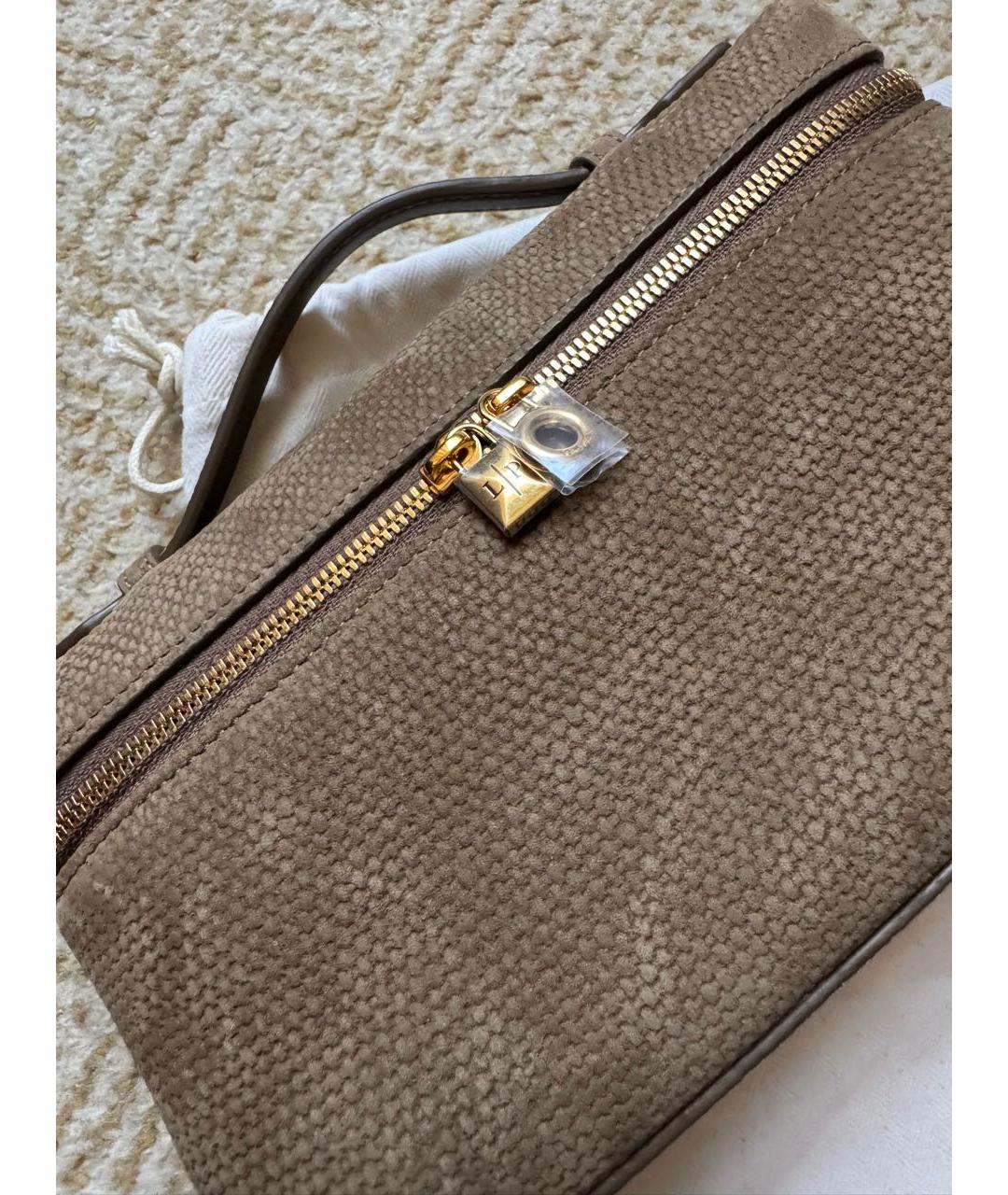 LORO PIANA Бежевая сумка через плечо из искусственной кожи, фото 7