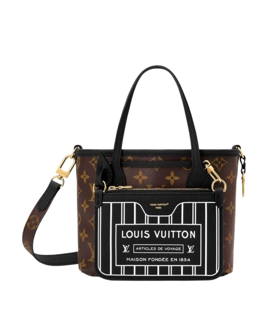 LOUIS VUITTON Коричневая сумка тоут из канвы, фото 1