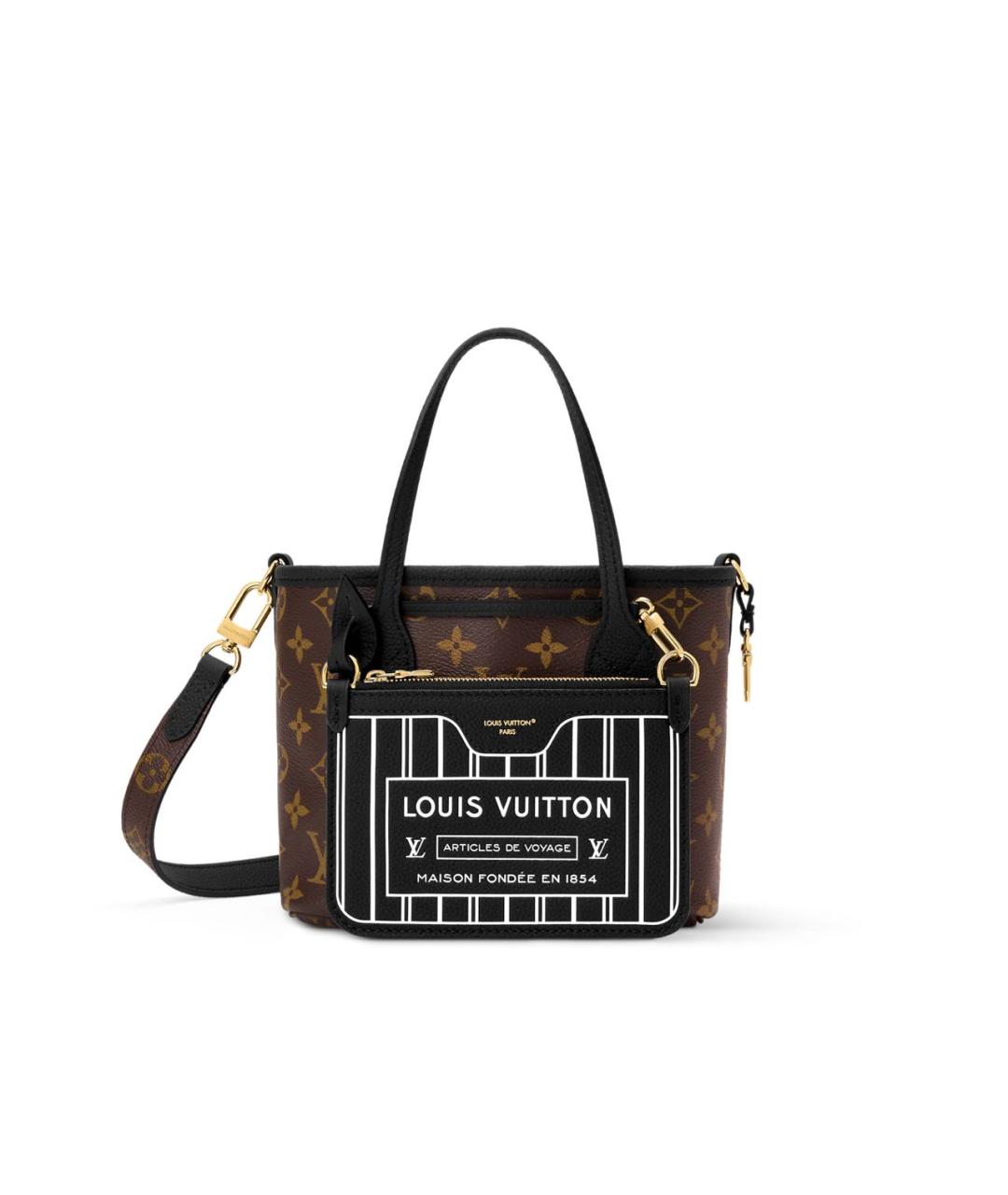 LOUIS VUITTON Коричневая сумка тоут из канвы, фото 5
