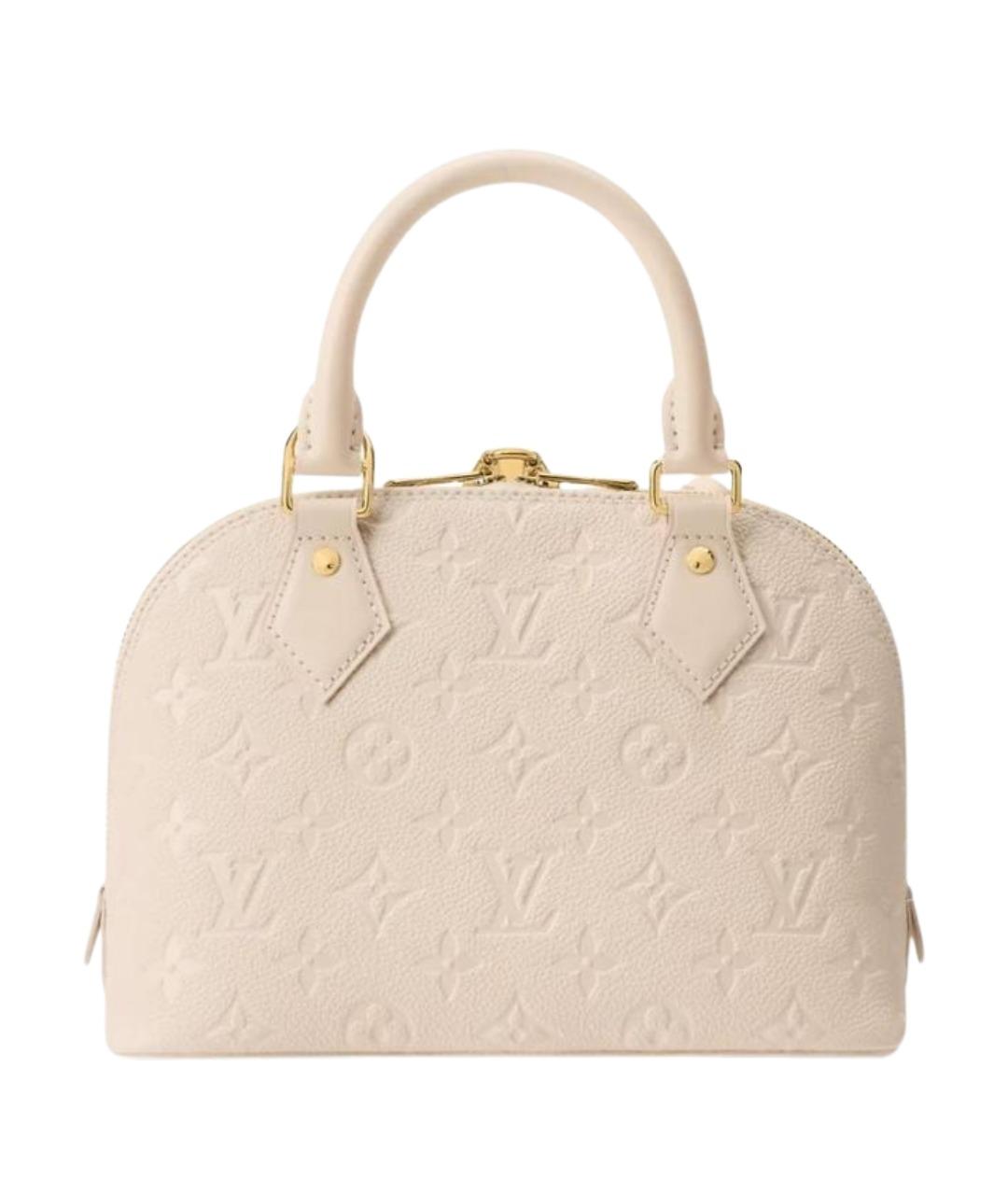 LOUIS VUITTON Бежевая кожаная сумка с короткими ручками, фото 1