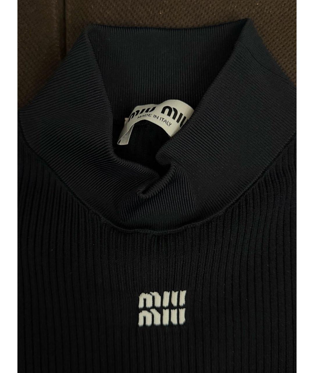 MIU MIU Черная вискозная водолазка, фото 2