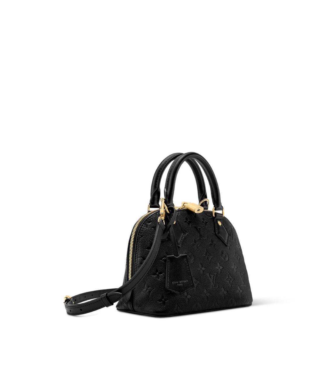 LOUIS VUITTON Черная кожаная сумка с короткими ручками, фото 2