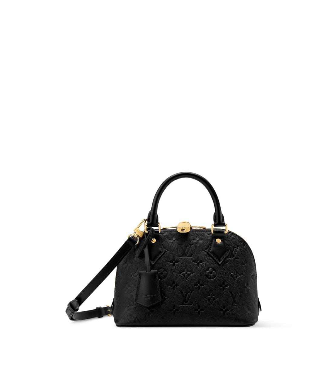LOUIS VUITTON Черная кожаная сумка с короткими ручками, фото 5