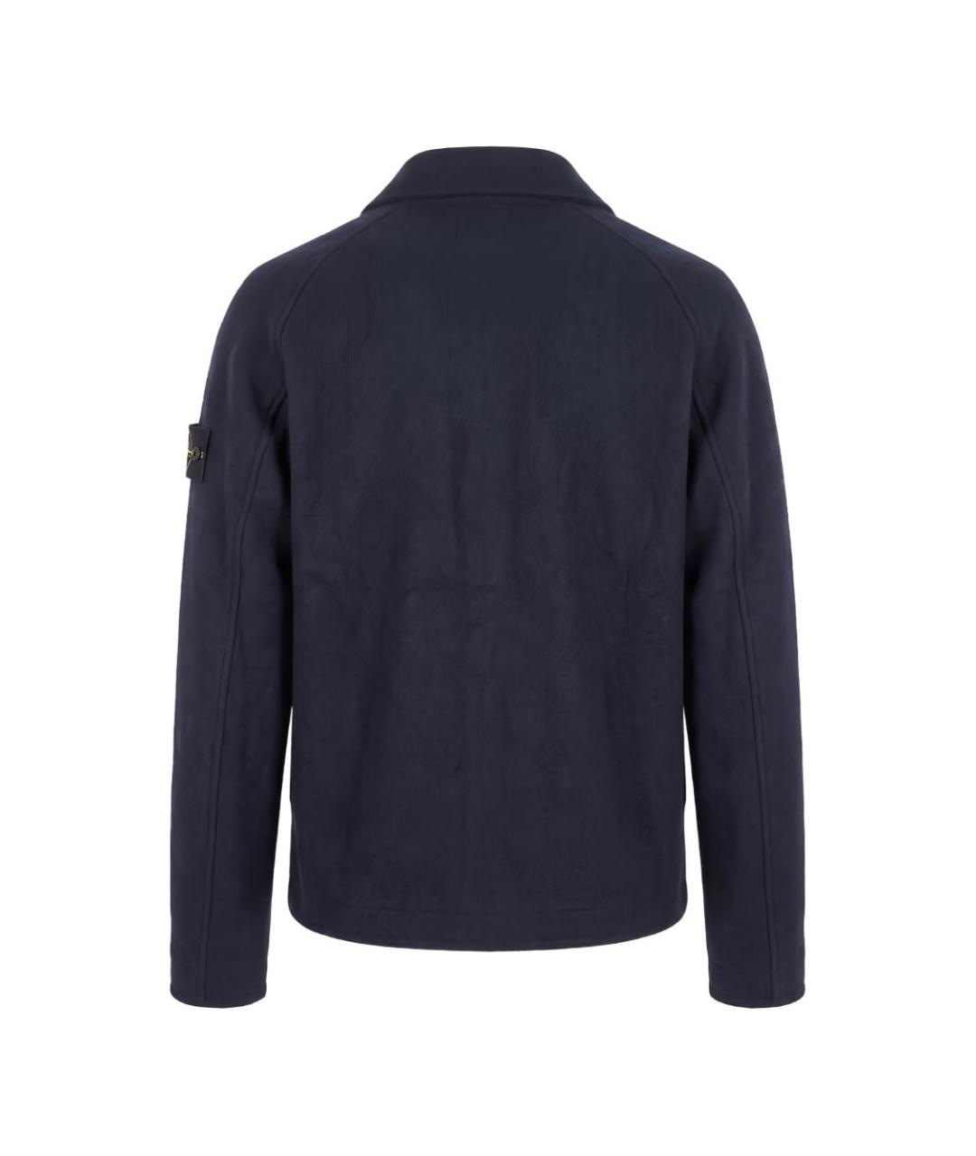 STONE ISLAND Темно-синяя шерстяная куртка, фото 3