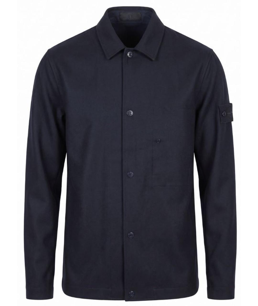 STONE ISLAND Синяя хлопковая классическая рубашка, фото 1