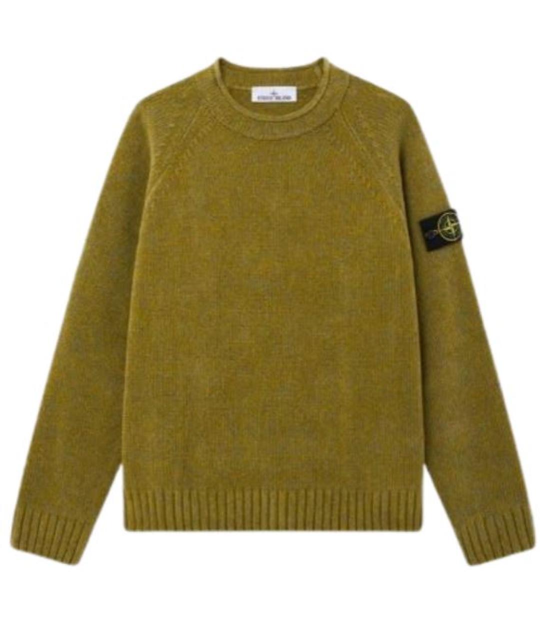 STONE ISLAND Зеленый хлопковый джемпер / свитер, фото 1