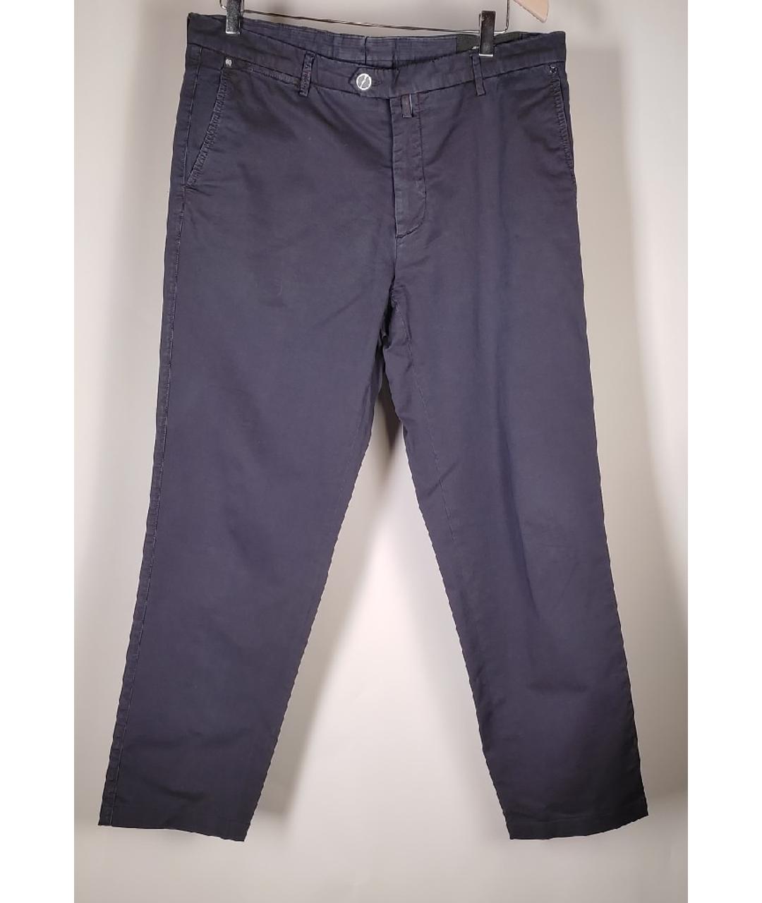 KITON Синие хлопковые повседневные брюки, фото 6