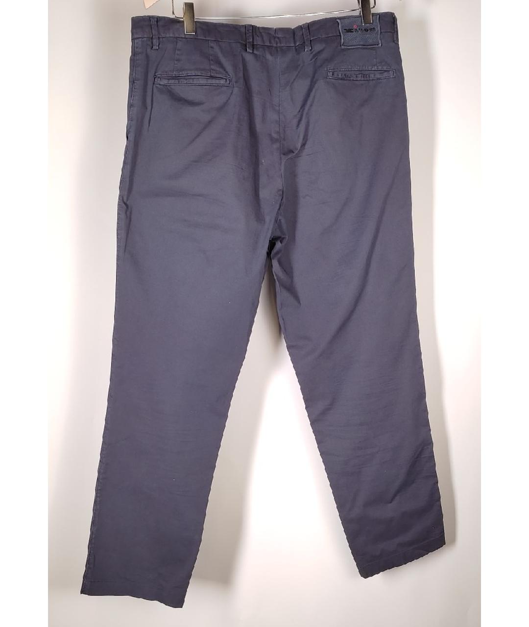 KITON Синие хлопковые повседневные брюки, фото 2