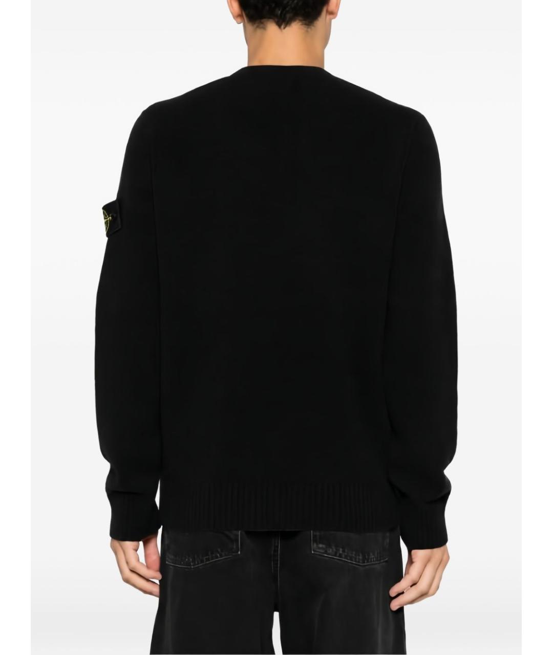STONE ISLAND Черный шерстяной джемпер / свитер, фото 4