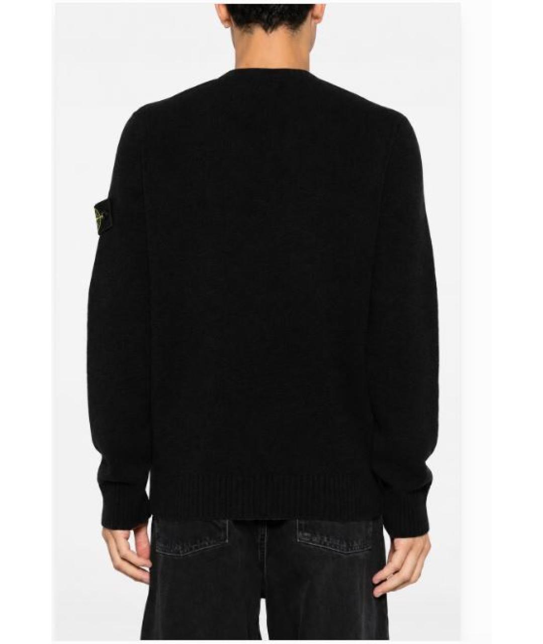 STONE ISLAND Черный шерстяной джемпер / свитер, фото 2