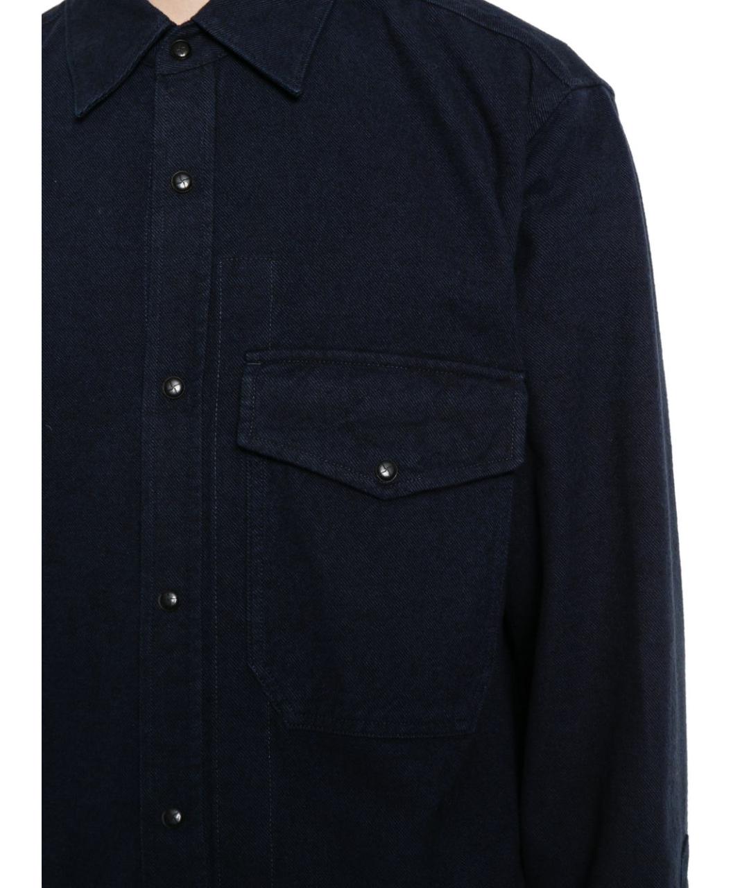STONE ISLAND Темно-синяя кэжуал рубашка, фото 4