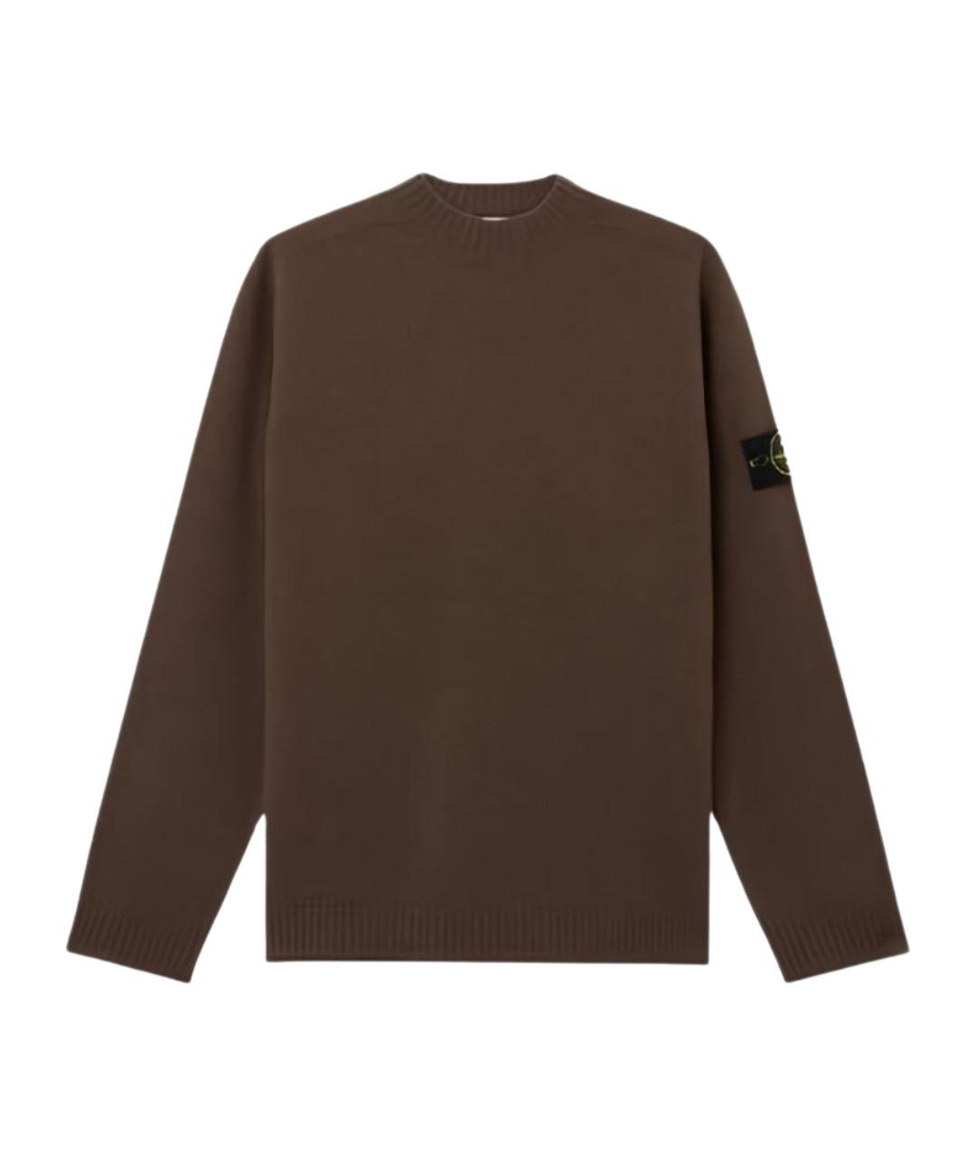 STONE ISLAND Коричневый джемпер / свитер, фото 1