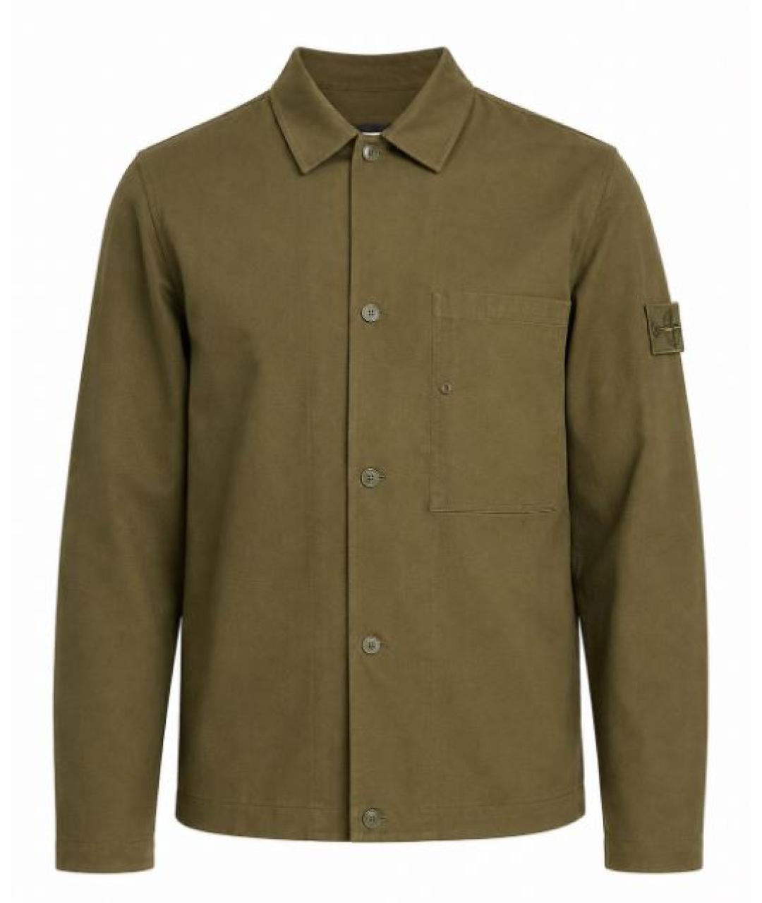 STONE ISLAND Хаки кэжуал рубашка, фото 1