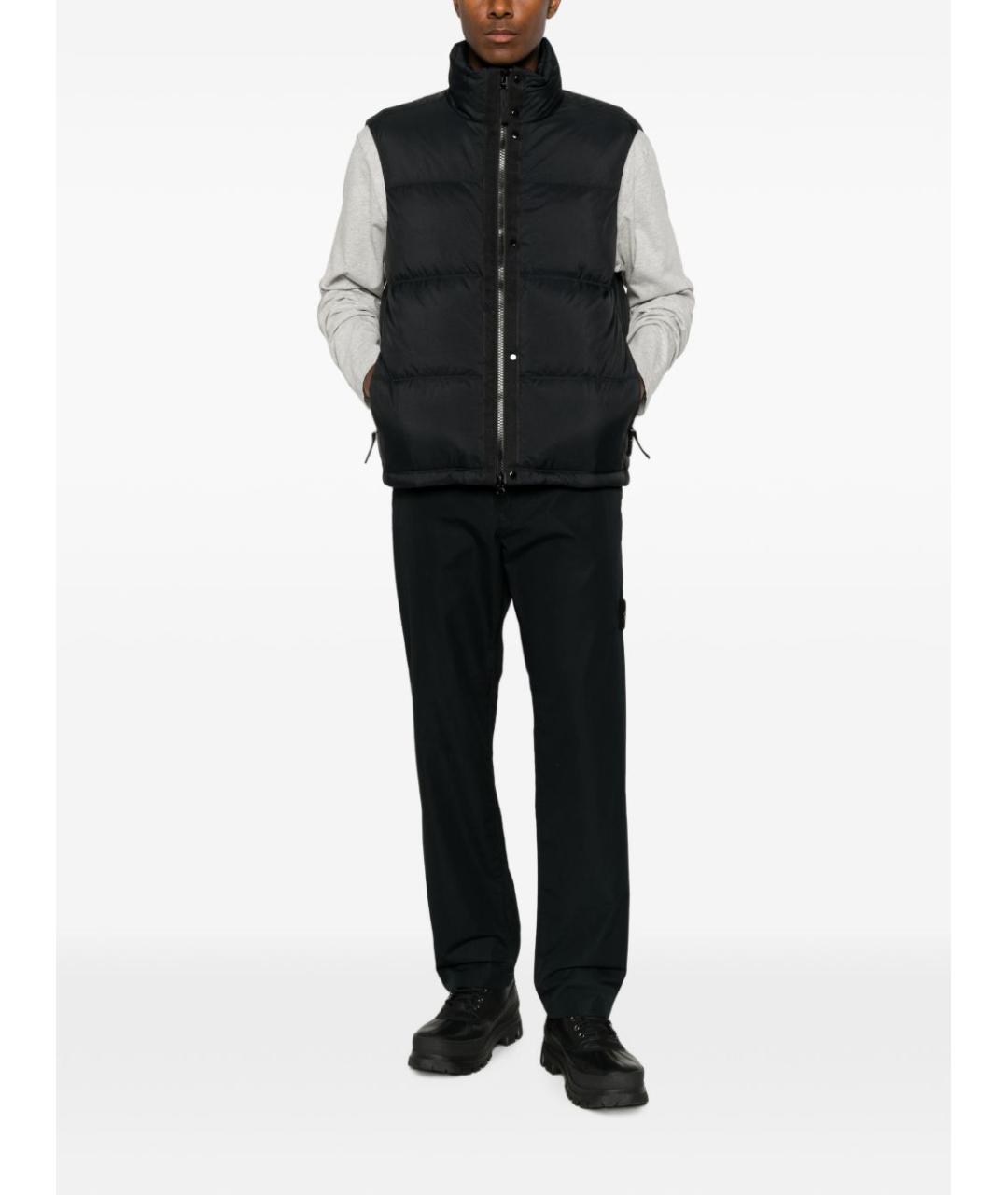 STONE ISLAND Черный синтетический жилет, фото 3