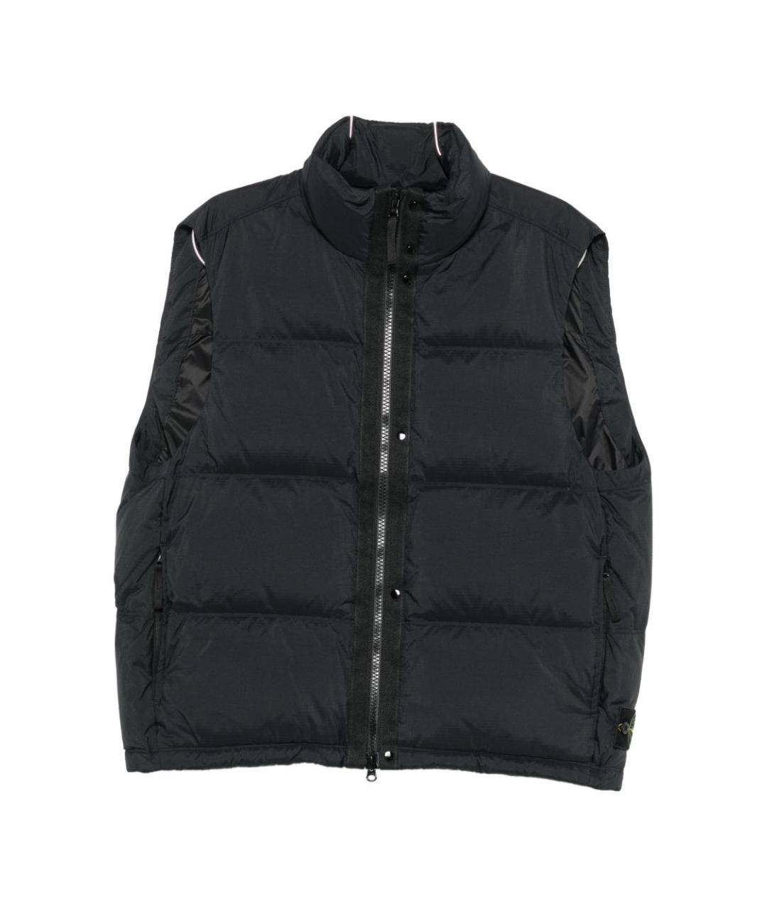 STONE ISLAND Черный синтетический жилет, фото 6